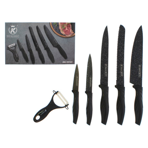 Miomu Set de Cuchillos Antiadherentes y Pelador, 6 Piezas