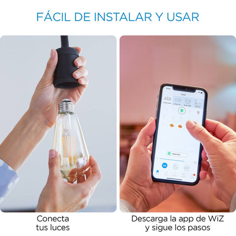Wiz Bombillo Inteligente Wi-Fi ST19 Vintage, Ámbar