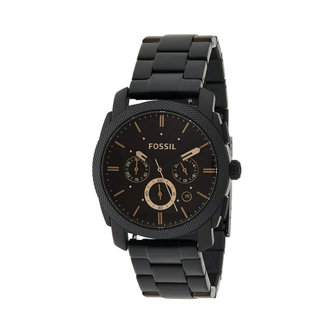 Fossil Reloj Análogo Machine Negro/Dorado, para Hombre