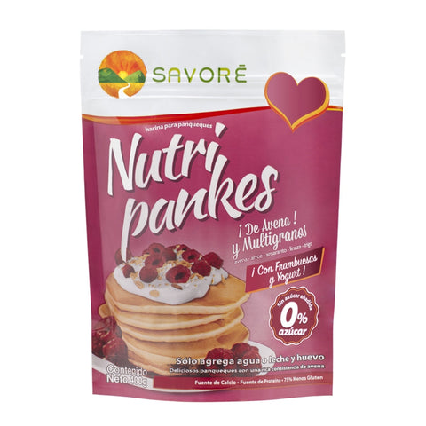 Savore Mezcla para Nutripanqueques Fresas con Yogurt 0% Azucar, 400g