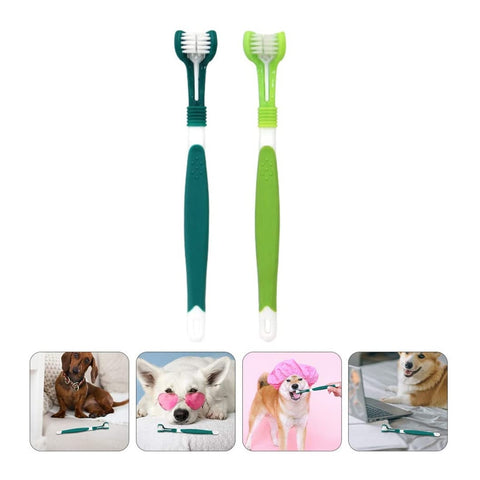 La Gotera Cepillo de Dientes para Perro Triple Cara