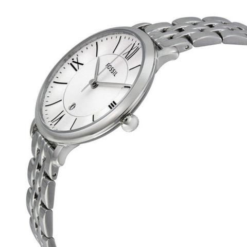 Fossil Reloj Análogo de Acero Inoxidable Jacqueline Plateado, para Mujer