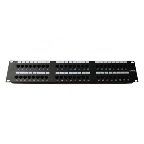 Nexxt Solutions Infrastructure Patch Panel para Montaje en Rack Tablero de Conexiones, Cat5e, 48 Puertos, 19"