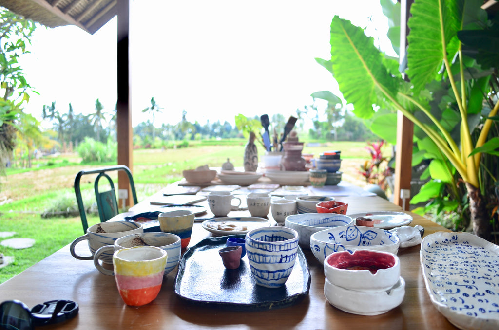 Derau made pottery studio in Bali - Handmade tableware Singapore