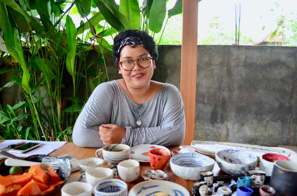 Sekar Puti Indonesia ceramicist | handmade pottery in Bali