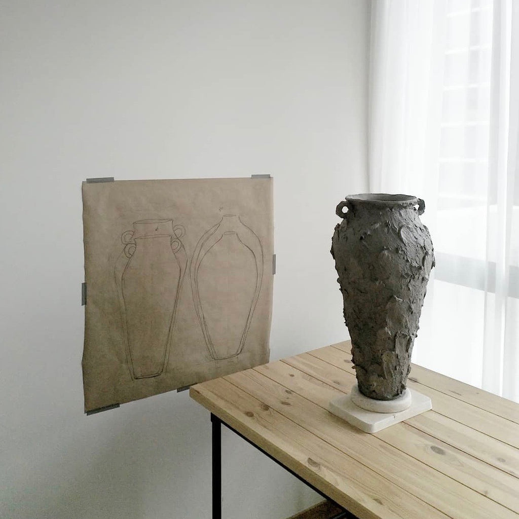 Hand built ceramic vase in Singapore | Potter Carragh Amos