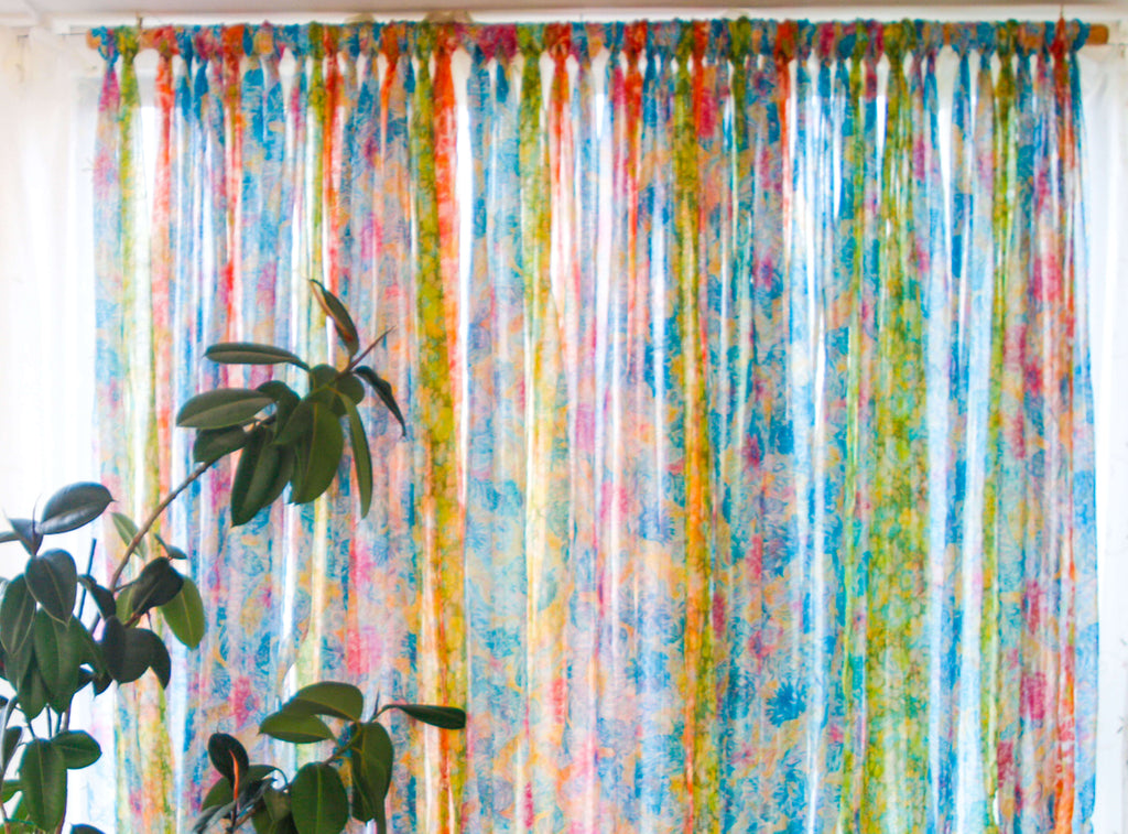 curtains from fabric strips