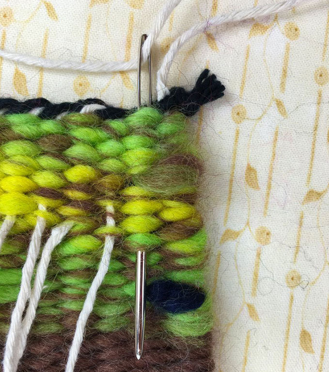 sewing in the warp ends