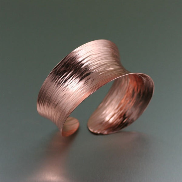 Anticlastic Bark Copper Bangle Bracelet