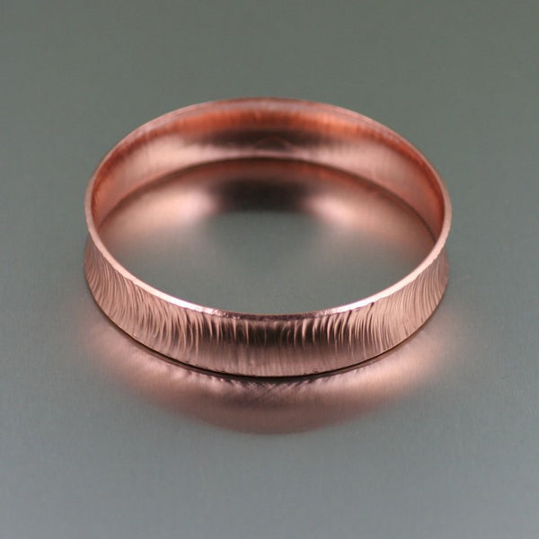 Chased Copper Bangle Bracelet – Side View 2