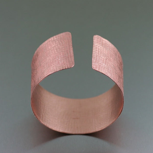 Copper Linen Cuff Bracelet – Opening