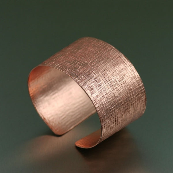 Copper Linen Cuff Bracelet – Right View 