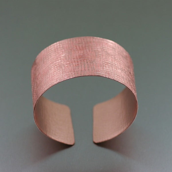 Copper Linen Cuff Bracelet – Top View