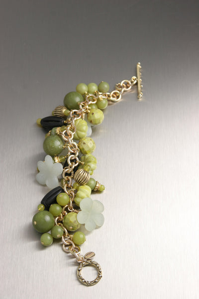 Jade 14K Gold-Filled Beaded Gemstone Chainmail Bracelet