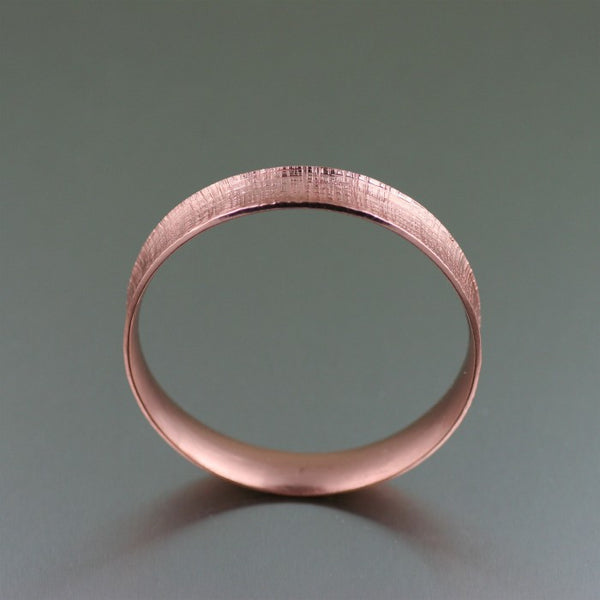 Linen Copper Bangle Bracelet – Front View