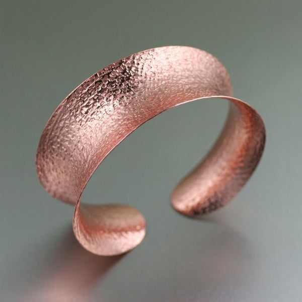 Texturized Copper Bangle Bracelet