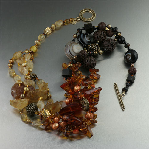 Baltic and Dominican Amber Necklace