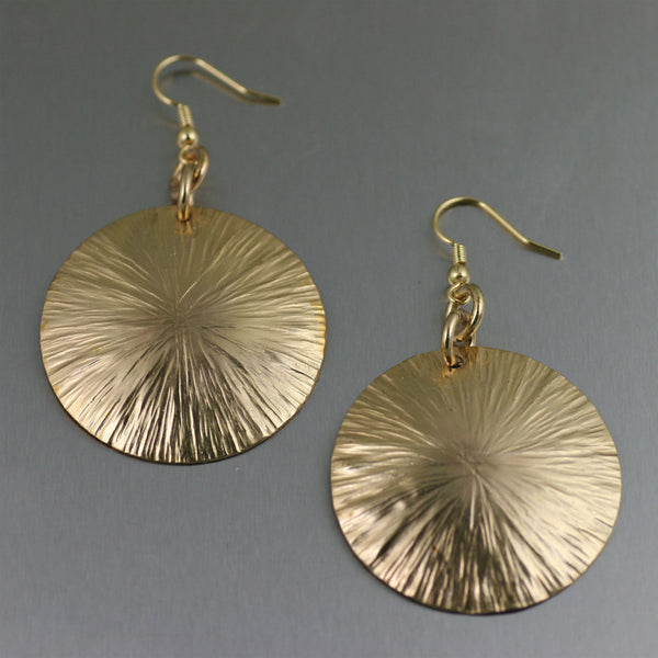 Nu Gold Brass Sand Dollar Earrings