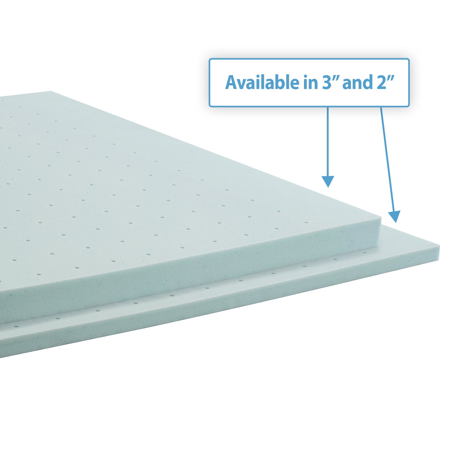Nestl Bedding Mattress Topper, Memory Foam Topper, Gel Infused Memory Foam Mattress Topper, Ventilated Design Mattress Pad