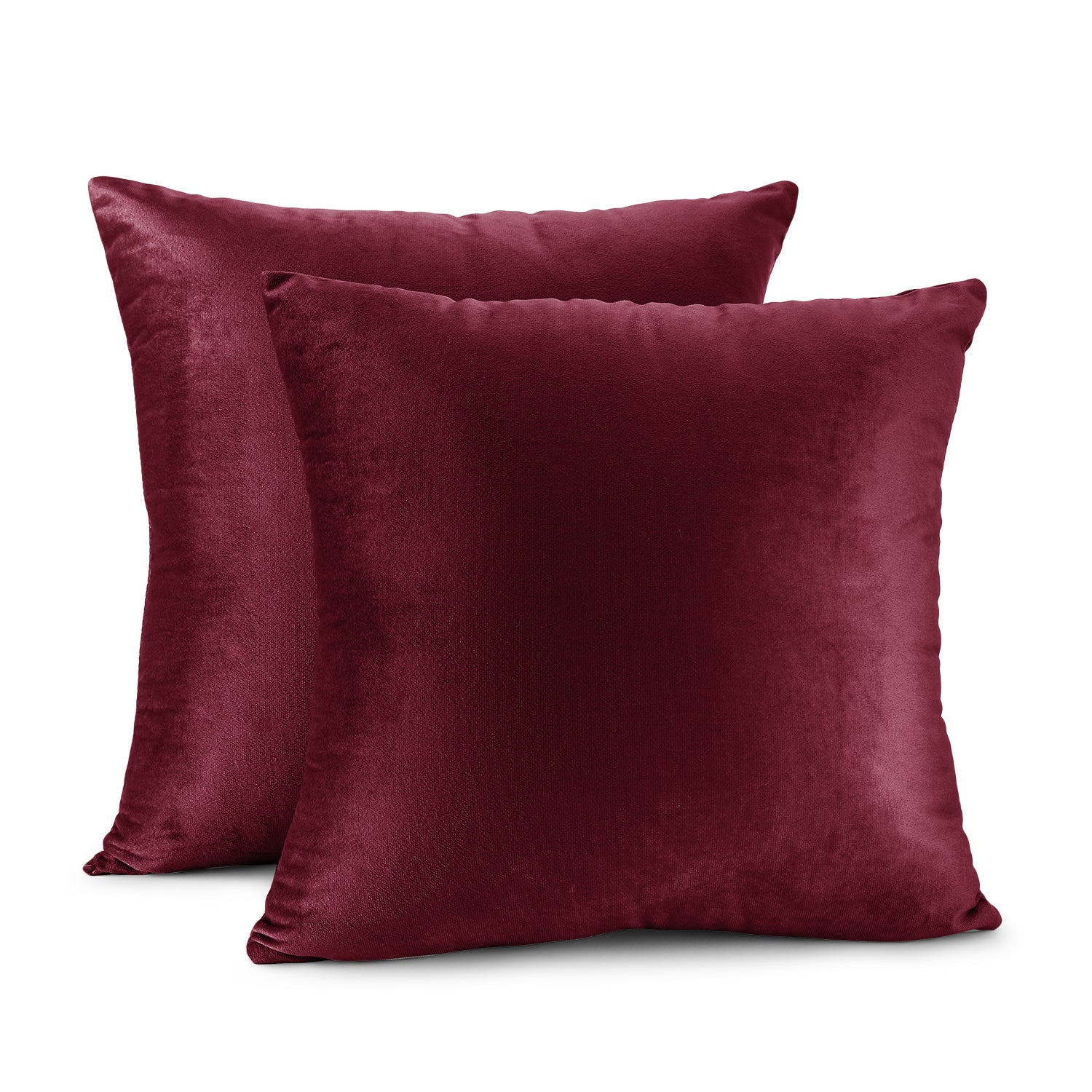 Nestl Bedding Throw Pillow Covers, Cozy Velvet Decorative Outdoor Pillow Covers 20x20 & 22x22 Inches, Soft Solid Cushion Covers for Sofa, Bed and Car, Set of 2