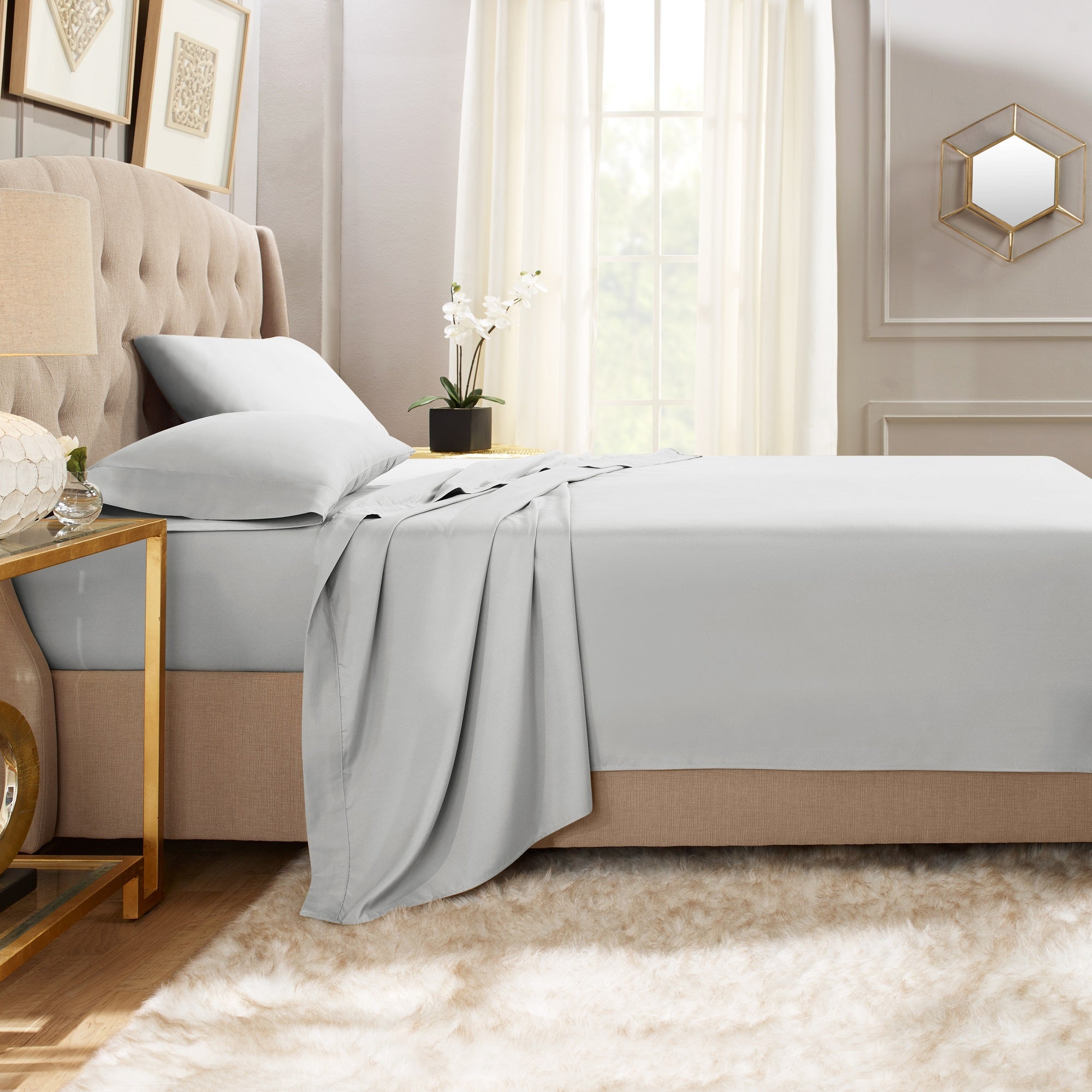 Empyrean Bedding Premium Flat Sheet – “110 GSM” Double Brushed Microfiber Extra Thick and Comfortable Flat Sheets, Luxurious & Soft Hotel Single Top Bed Sheet Hypoallergenic, Twin, Beige Cream