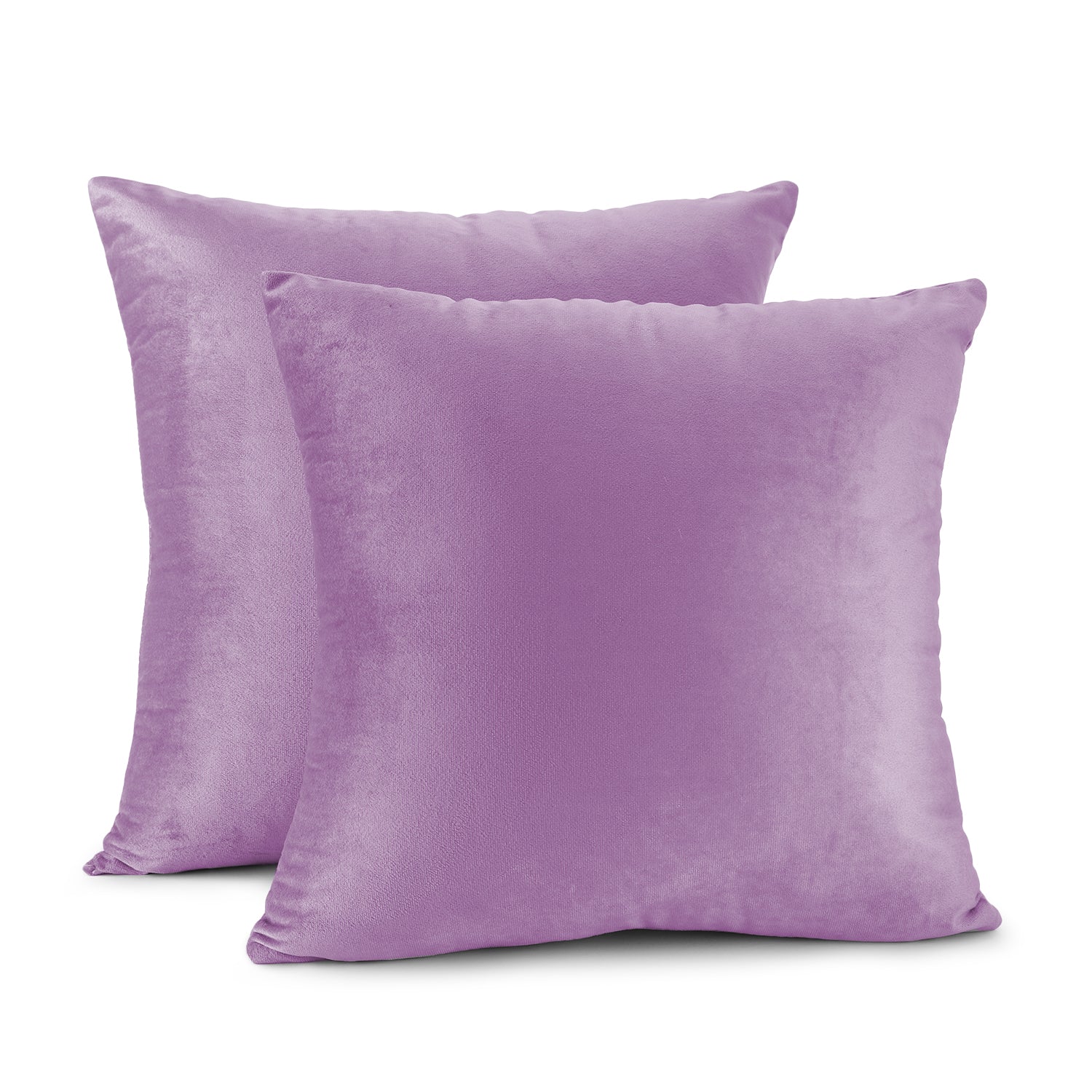 Nestl Bedding Throw Pillow Covers, Cozy Velvet Decorative Outdoor Pillow Covers 16x16 & 18x18 Inches, Soft Solid Cushion Covers for Sofa, Bed and Car, Set of 2