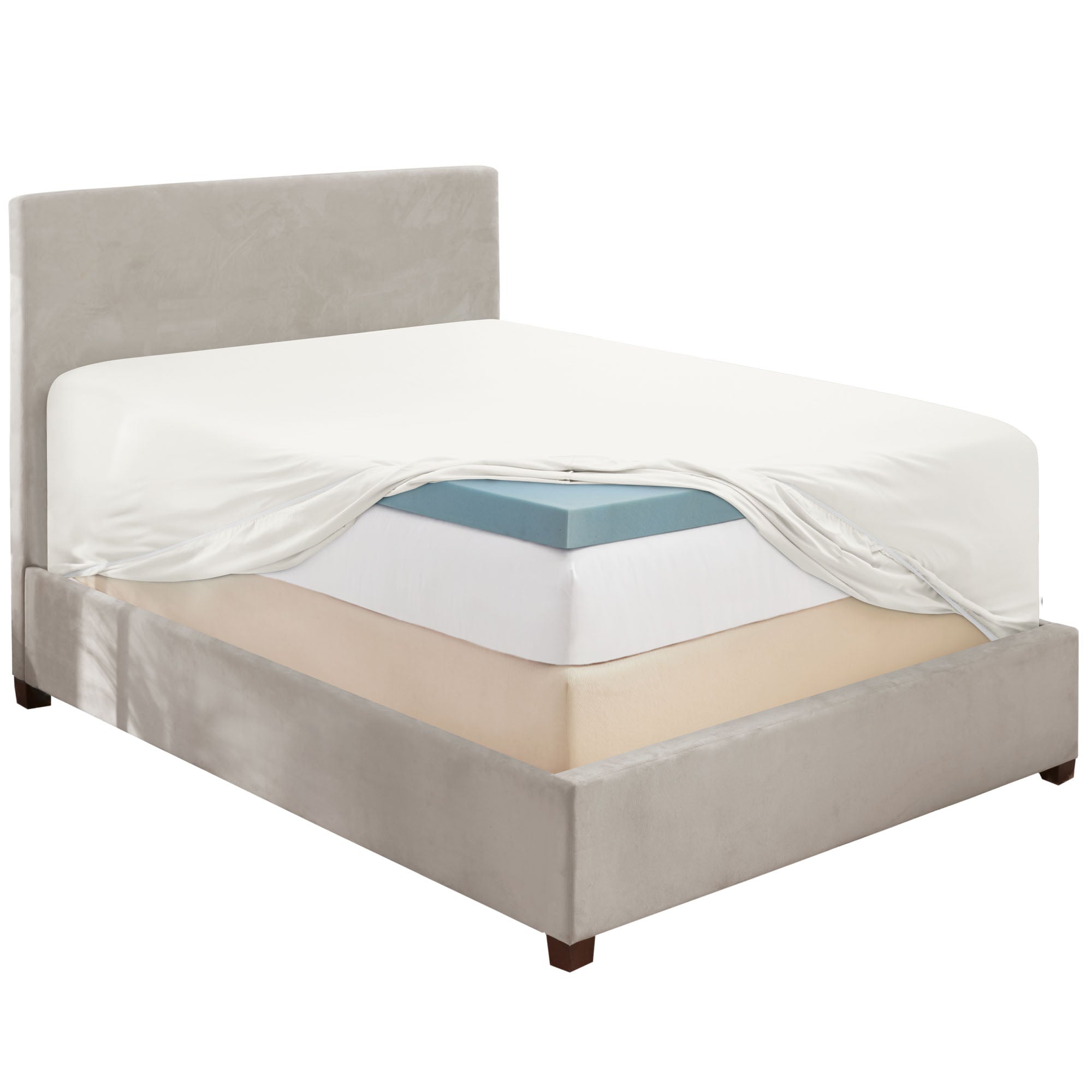 Nestl Bedding Twin Fitted Sheet - Single Fitted Deep Pocket Sheet - Fits Mattress Perfectly - Soft Wrinkle Free Sheet - 1 Fitted Sheet Only