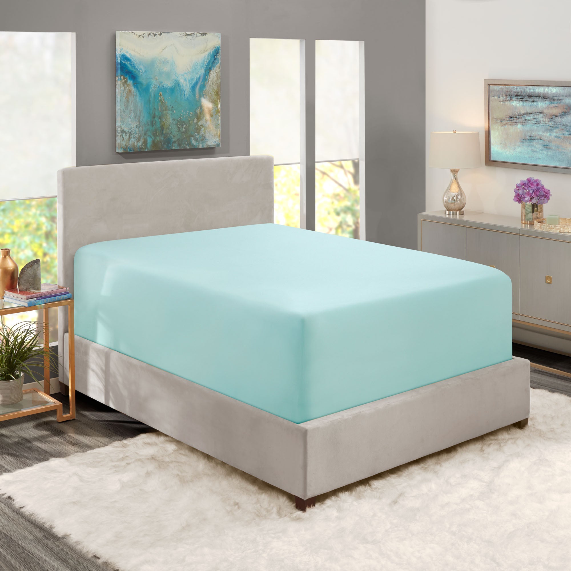 Nestl Bedding Twin Fitted Sheet - Single Fitted Deep Pocket Sheet - Fits Mattress Perfectly - Soft Wrinkle Free Sheet - 1 Fitted Sheet Only