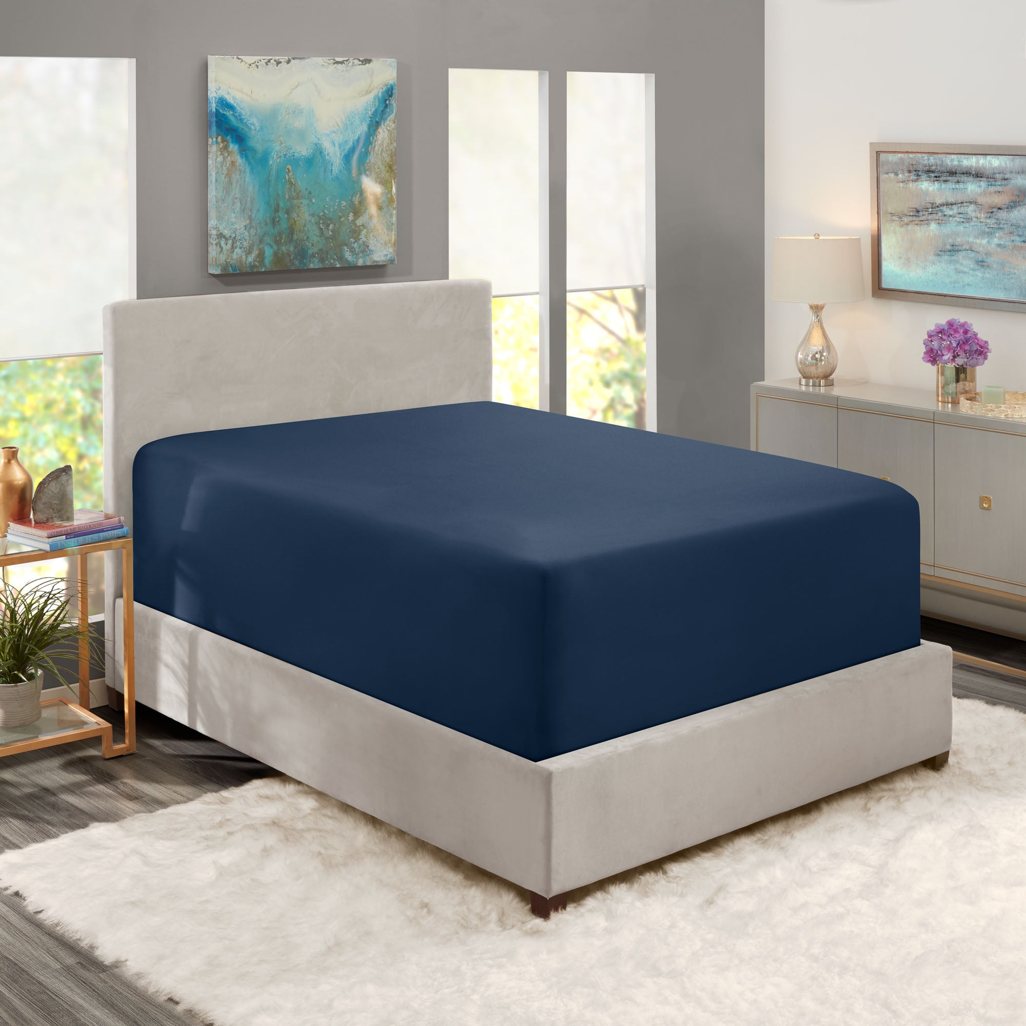 Nestl Bedding Twin Fitted Sheet - Single Fitted Deep Pocket Sheet - Fits Mattress Perfectly - Soft Wrinkle Free Sheet - 1 Fitted Sheet Only