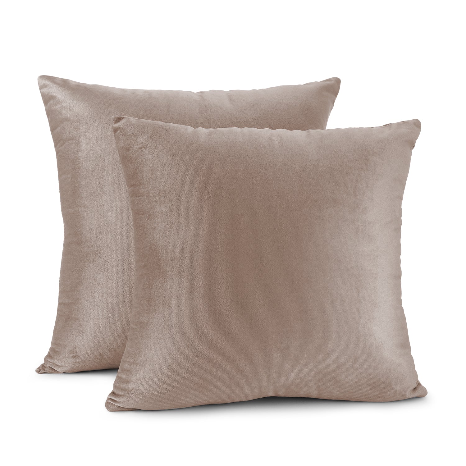 Holiday Nestl Bedding Throw Pillow Covers, Cozy Velvet Decorative Outdoor Pillow Covers 16x16 & 18x18 Inches, Soft Solid Cushion Covers for Sofa, Bed and Car, Set of 2