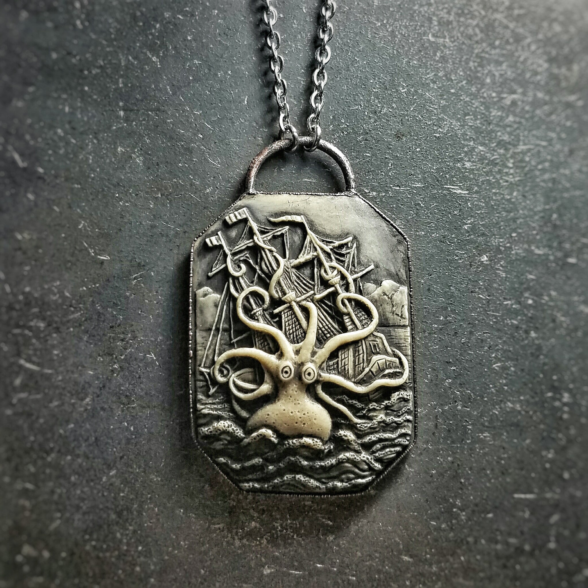 Kraken Cameo Necklace
