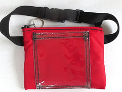 insulated waist pouch with clear pocket