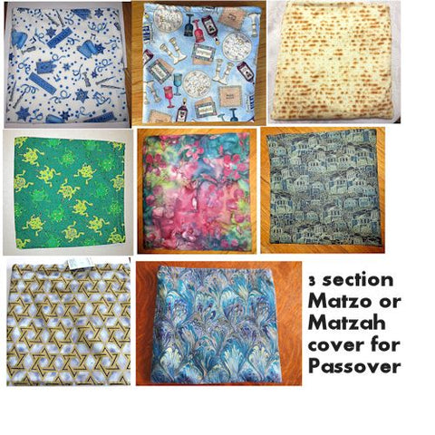 handmade matzo 3 section case