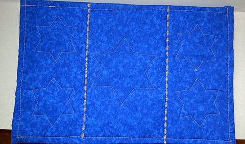 quilted insulated table mat Stars of David
