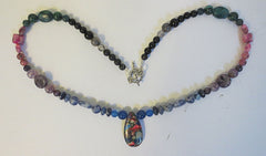 sea sediment jasper gemstones statement necklace