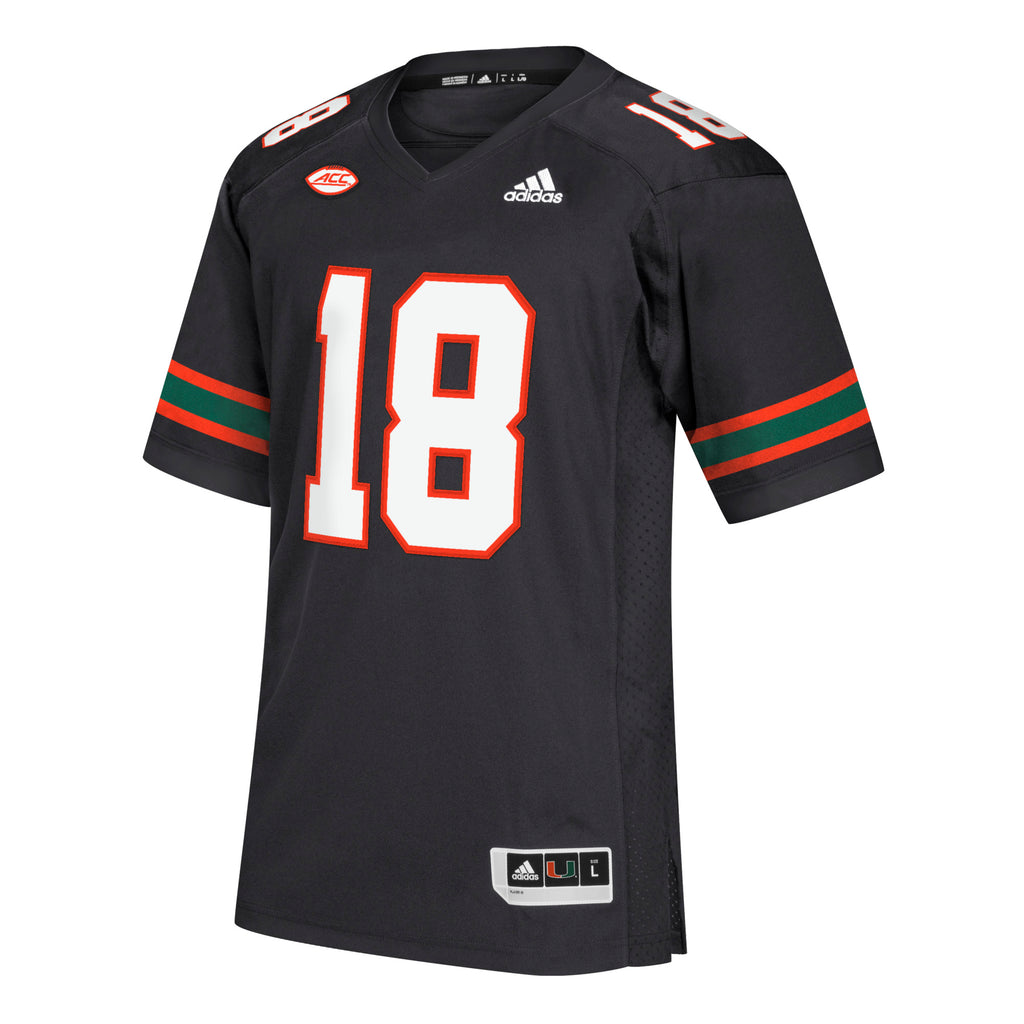 black miami hurricanes football jersey