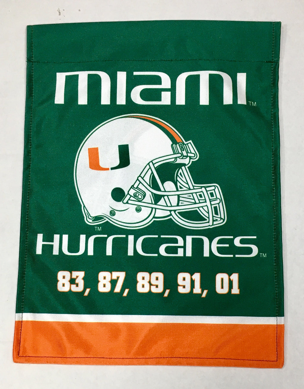 Miami Hurricanes Championship Years Garden Flag Caneswear At Miami Fanwear 