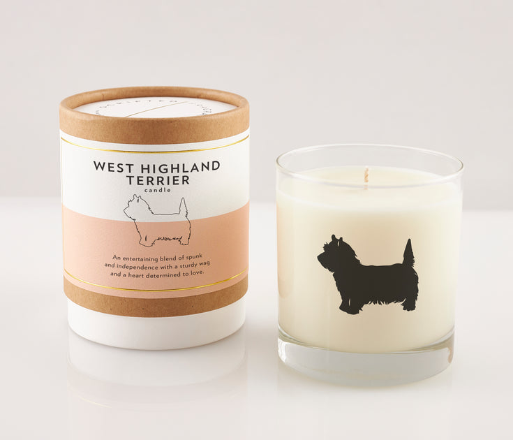 West Highland Terrier Dog Candle | Best Westie Gifts Scripted