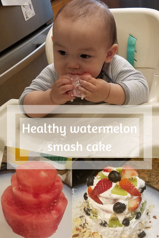 Watermelon smash cake