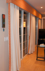 DIY Curtains, Modern Curtains, Greek Key Curtains, Cornice Board