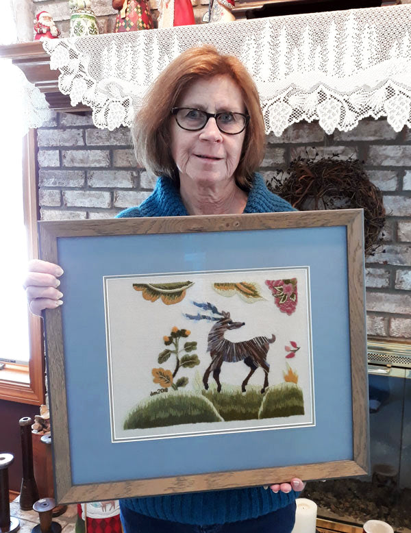 Denise Mattox and her Jacobean Stag