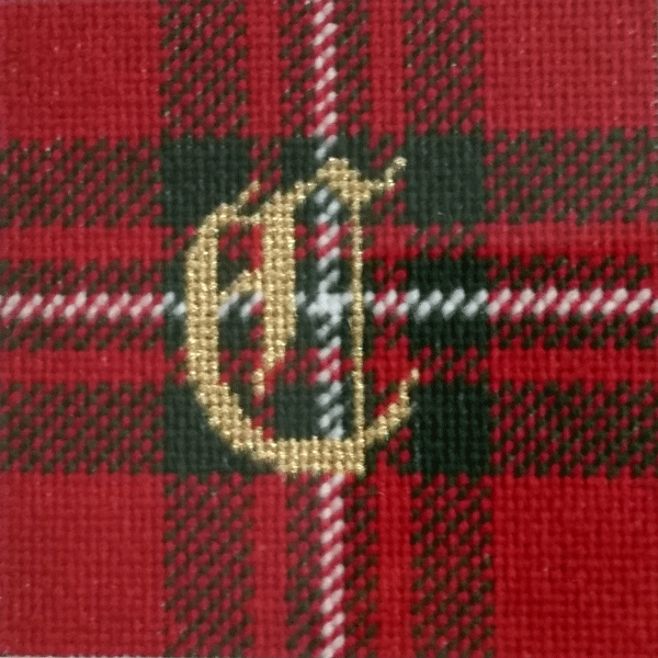 Pamela Clarkson's tartan needlepoint from the Scottish Highlands Tour
