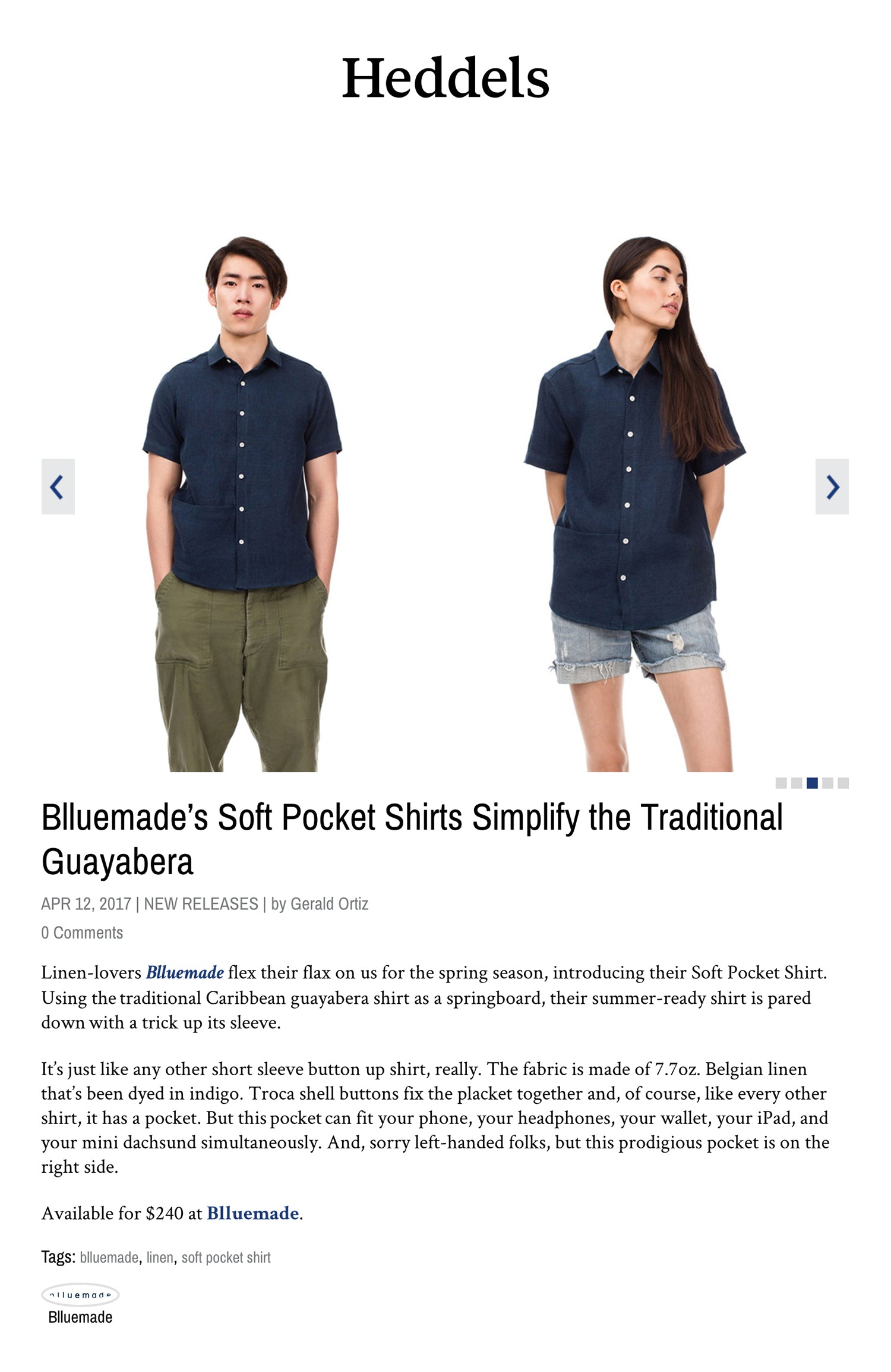 Heddels Article Blluemade’s Soft Pocket Shirts Simplify the Traditional Guayabera