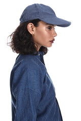 Institute 193 (1B) "Bee" Linen Cap in Cornflower Blue