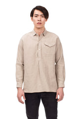 Stonewashed Flax Linen French Shirt