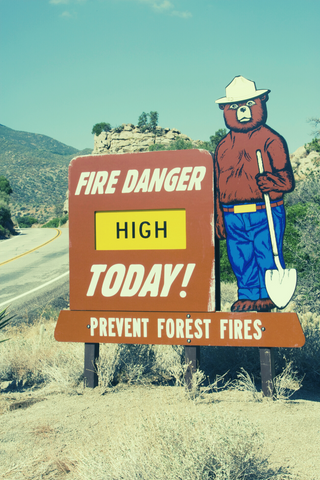 fire danger high sign