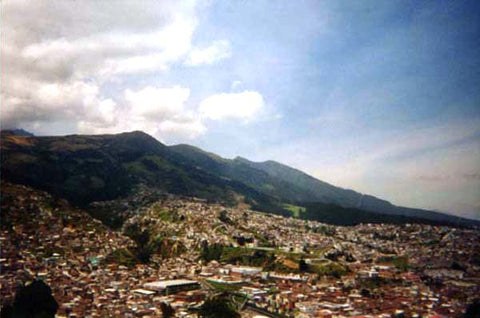 View of Quito from Our Lady of Quito on mountain top