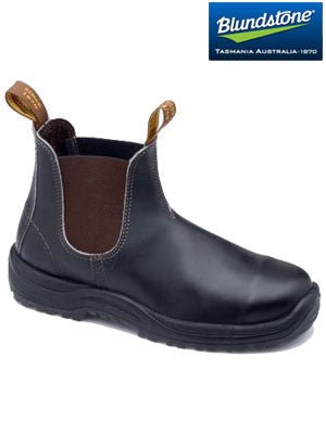 blundstone stout brown elastic side boot - v cut (unisex)