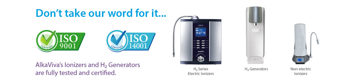 Alkaline Water Ioniser Certifications