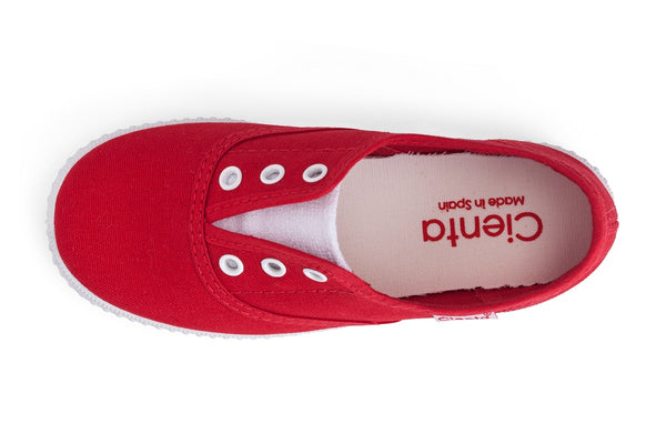 Slip on canvas shoe red I Shoe for boys 
